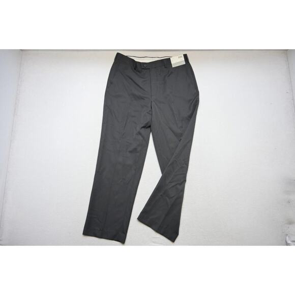Louis Raphael Dress Pants Tailored Fit Flat Charcoal Mens Size 36 x 30 NWT - Picture 1 of 5